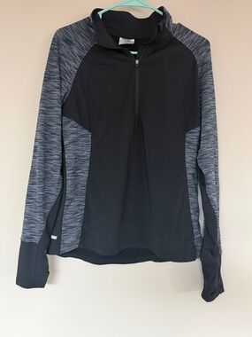 Danskin Black Athletic Top with Gray Accents